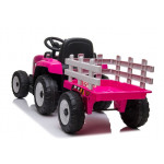 Elektrický traktor s vlečkou XMX611 na diaľkové ovládanie 2,4G ružová